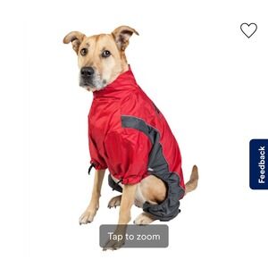 Touchdog Red Quantum-Ice Full-Bodied Adjustable and 3M Reflective Dog Jacket NWT